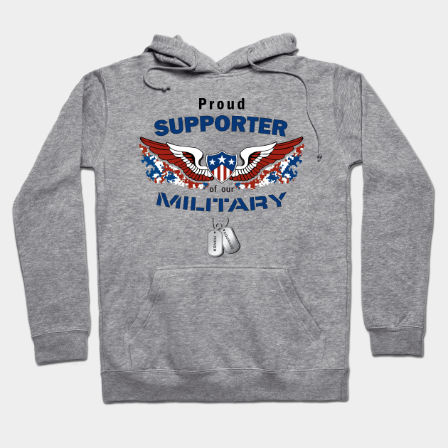 Support the Military Us Military Hoodie TeePublic